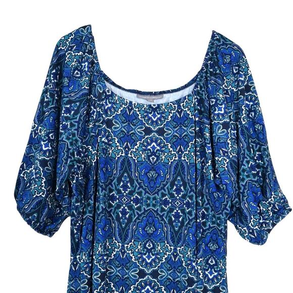 Jessica London Womens Plus 22/24 Stretch Knit Blouson Maxi Dress - Picture 4 of 10